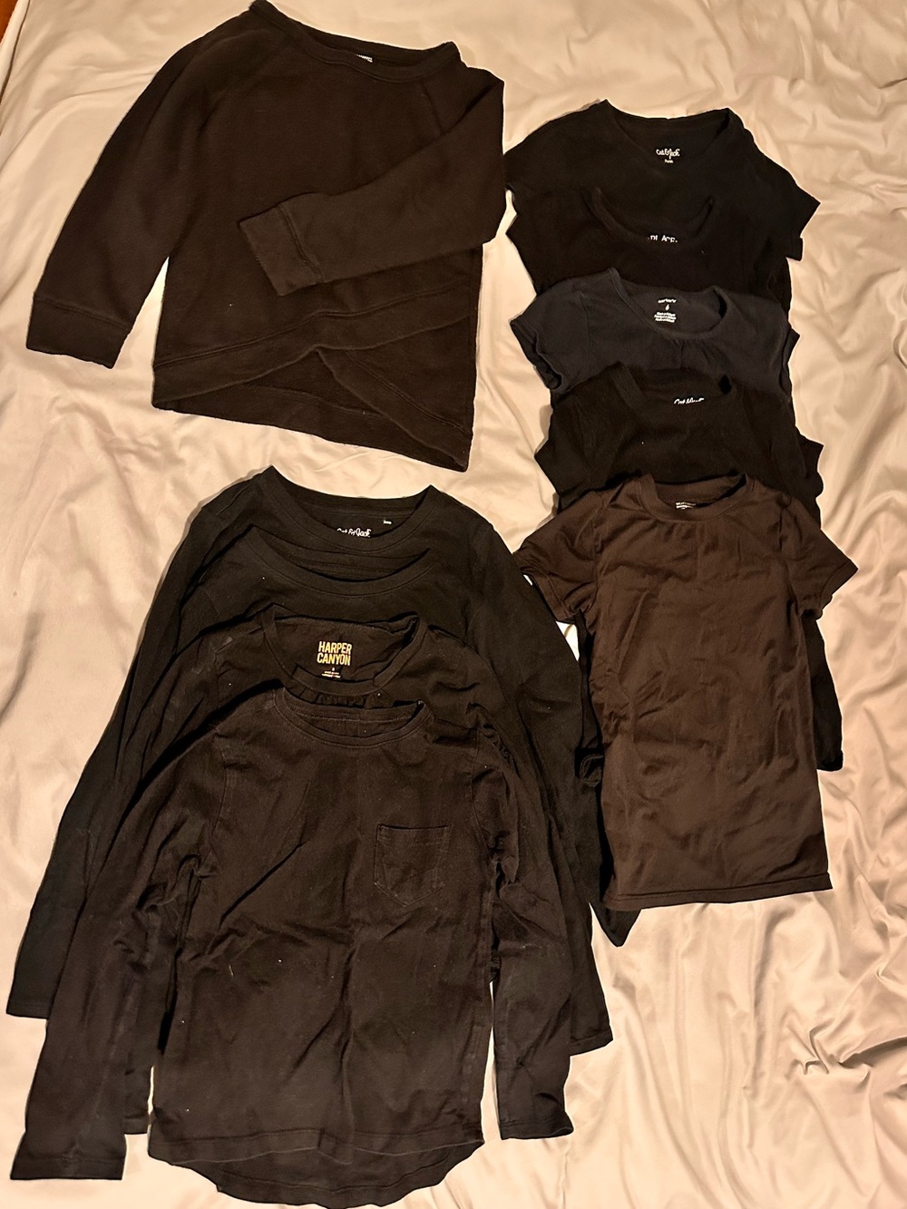Bundle of black t-shirts size 5/6